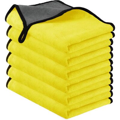 CSPARKV Yellow) 6 Pack Microfiber Car Cleaning Cloths - 30 x 40 cm, Soft Absorbent Microfiber Polishing Cloth for Paint, Lint Free for Car Motorcycle CSPARKV Yellow) 6 Pack Microfiber Car Cleaning Cloths - 30 x 40 cm, Soft Absorbent Microfiber Polishing Cloth for Paint, Lint Free for Car Motorcycle