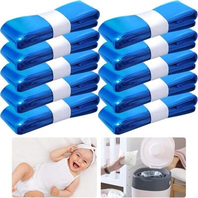 Mumu - Diaper Bin Bag Refills, 10pcs Diaper Bin Bag Refills, Diaper Bin Bag Refills Compatible with Tommee Tippee, Angelcare Mumu - Diaper Bin Bag Refills, 10pcs Diaper Bin Bag Refills, Diaper Bin Bag Refills Compatible with Tommee Tippee, Angelcare