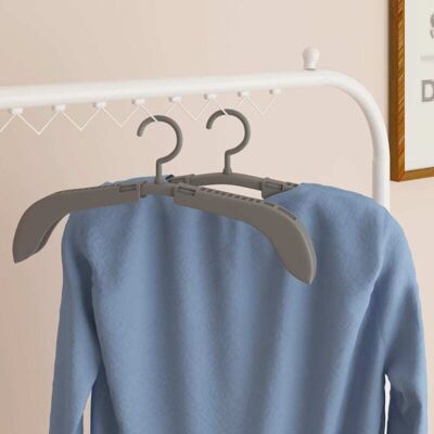 vidaXL Extendable Clothes Hangers 5 pcs Grey - Clothes Hangers vidaXL Extendable Clothes Hangers 5 pcs Grey - Clothes Hangers