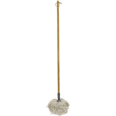 JVL - Retro Natural Bamboo Pure Cotton String Floor Mop JVL - Retro Natural Bamboo Pure Cotton String Floor Mop