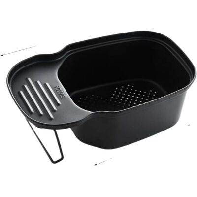 Ymyny - Kitchen Sink Drain Basket, Multi-Purpose Corner Sink Drain Basket, Waste Bin, Stainless Steel Drain Basket (Black) Ymyny - Kitchen Sink Drain Basket, Multi-Purpose Corner Sink Drain Basket, Waste Bin, Stainless Steel Drain Basket (Black)