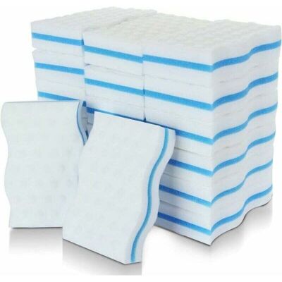 SNQ Magic Sponges, 24 Pcs Extra Thick Melamine Cleaning Sponges - Magic Eraser for Bathroom, Pool, Kitchen, Floor, Wall (Chemical-Free) - White SNQ Magic Sponges, 24 Pcs Extra Thick Melamine Cleaning Sponges - Magic Eraser for Bathroom, Pool, Kitchen, Floor, Wall (Chemical-Free) - White