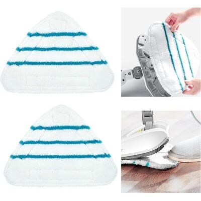 TEHTUY Microfiber Steam Mop Covers, Universal Triangle Washable Cloths for Hot Spray Steam Cleaners, White Microfiber Steam Mop Pads, Machine Washable (Pack TEHTUY Microfiber Steam Mop Covers, Universal Triangle Washable Cloths for Hot Spray Steam Cleaners, White Microfiber Steam Mop Pads, Machine Washable (Pack