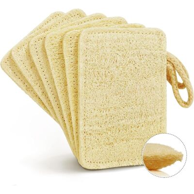 Gotrays - Natural Loofah Dishwashing Sponge Scrubber (6 Pack), Non-Scratch Cleaning Sponge, Biodegradable Loofah Sponge Made of Green and Gotrays - Natural Loofah Dishwashing Sponge Scrubber (6 Pack), Non-Scratch Cleaning Sponge, Biodegradable Loofah Sponge Made of Green and