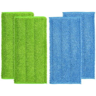 Linghhang - 4 Pack Microfiber Mop Pads, Compatible with Swiffer Reusable Microfiber Mop Pad Refills 12' x 6' Linghhang - 4 Pack Microfiber Mop Pads, Compatible with Swiffer Reusable Microfiber Mop Pad Refills 12' x 6'