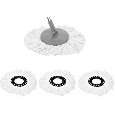 TEHTUY Pack of 3 premium replacement mop heads for 360° rotating magic mop microfiber refills TEHTUY Pack of 3 premium replacement mop heads for 360° rotating magic mop microfiber refills