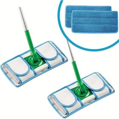 TEHTUY Pack of 4 refills of ultra-absorbent microfiber cleaning pads, washable and reusable, for wet and dry cleaning, durable and lint-free. TEHTUY Pack of 4 refills of ultra-absorbent microfiber cleaning pads, washable and reusable, for wet and dry cleaning, durable and lint-free.