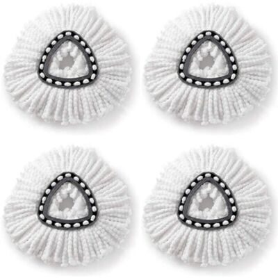 MCBOSON Pack of 4 Replacement Rotating Mop Heads for O-Cedar Spin Mop, Microfiber, Easy to Clean, for Floor Cleaning MCBOSON Pack of 4 Replacement Rotating Mop Heads for O-Cedar Spin Mop, Microfiber, Easy to Clean, for Floor Cleaning