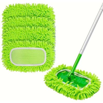 TEHTUY Pack of 4 washable microfiber cloths compatible with Swiffer Sweeper, super absorbent knitted mop refills TEHTUY Pack of 4 washable microfiber cloths compatible with Swiffer Sweeper, super absorbent knitted mop refills