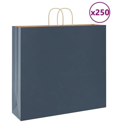 vidaXL Paper Bags 250 pcs - Blue - 54x15x49 cm vidaXL Paper Bags 250 pcs - Blue - 54x15x49 cm