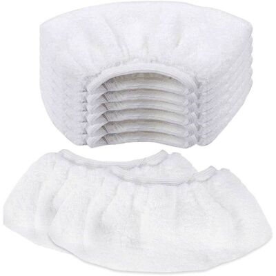 SNQ PCS Microfiber Steam Cleaning Cloths for Kärcher Steam Mops, Microfiber Bonnet Cloths for Handheld Nozzles, Universal Mop Replacement for Steam SNQ PCS Microfiber Steam Cleaning Cloths for Kärcher Steam Mops, Microfiber Bonnet Cloths for Handheld Nozzles, Universal Mop Replacement for Steam