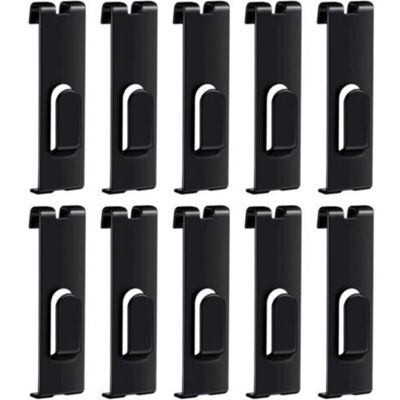 OEM Sturdy Metal Grid Panel Hooks, Smooth Black Finish, Heavy-duty Hangers, Versatile Wall Grid Display, 10 Pieces OEM Sturdy Metal Grid Panel Hooks, Smooth Black Finish, Heavy-duty Hangers, Versatile Wall Grid Display, 10 Pieces