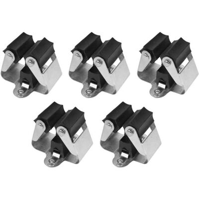 OEM Set Of 5 Broom Gripper Holders, Heavy-duty Brush Holder, Spring Steel Hanging Hook, Wall Mount For Organizing Brooms, Mops, Laundry, And Kitchen OEM Set Of 5 Broom Gripper Holders, Heavy-duty Brush Holder, Spring Steel Hanging Hook, Wall Mount For Organizing Brooms, Mops, Laundry, And Kitchen