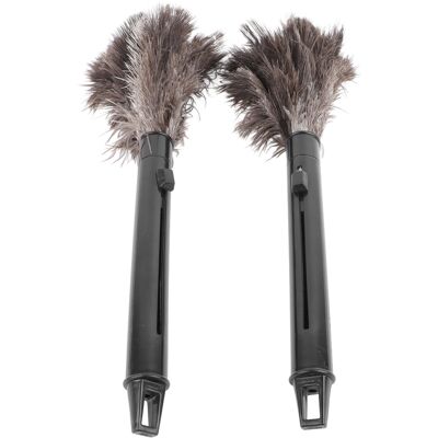 STUNACY 2pcs Retractable Feather Duster Ostrich Feathers Duster With Long Handle For Home Cleaning STUNACY 2pcs Retractable Feather Duster Ostrich Feathers Duster With Long Handle For Home Cleaning