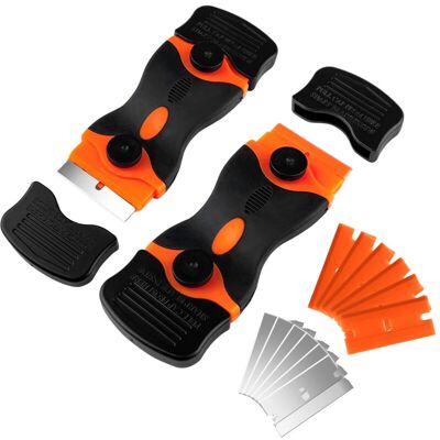 OEM Ceramic Hob Scraper With Soft Handle + 10 Metal Blades For Glass/mirror/floor Cleaning OEM Ceramic Hob Scraper With Soft Handle + 10 Metal Blades For Glass/mirror/floor Cleaning