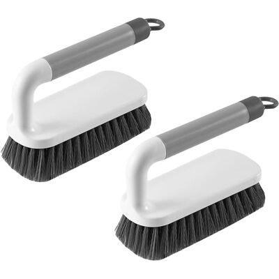 OEM 2 Pack Scrub Brush, Scrubbing Cleaning Brushes, Heavy Duty Cleaning Brushes With Handle, For Shower, Bathroom, Carpet, Kitchen And Bathtub Scrubber (grey) OEM 2 Pack Scrub Brush, Scrubbing Cleaning Brushes, Heavy Duty Cleaning Brushes With Handle, For Shower, Bathroom, Carpet, Kitchen And Bathtub Scrubber (grey)