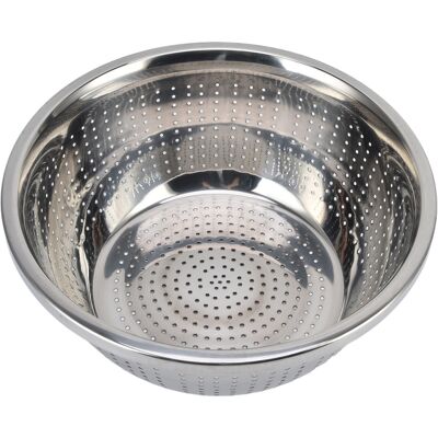 STUNACY Vegetable Washing Basket Rustproof Multifunction Stainless Steel Colander For Kitchen Household Silver28cm STUNACY Vegetable Washing Basket Rustproof Multifunction Stainless Steel Colander For Kitchen Household Silver28cm