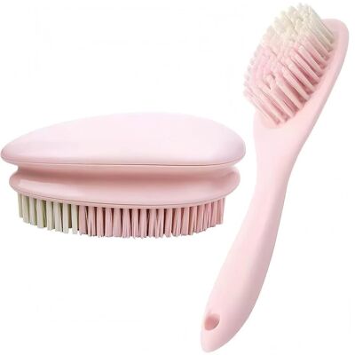 OEM 2 Pack Cleaning Scrub Brushes Soft Bristle Scrubbing Brush Clothes Brush Removes Stains From Fabrics Cleaning Brush Scrubber Brush For Fabric,carpet,clothes,shoes (pink) OEM 2 Pack Cleaning Scrub Brushes Soft Bristle Scrubbing Brush Clothes Brush Removes Stains From Fabrics Cleaning Brush Scrubber Brush For Fabric,carpet,clothes,shoes (pink)