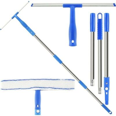 OEM Professional Window Cleaner, Set Of Rotating Brushes And Scrubbers With Removable Window Cleaning Tools, 120 Cm, Stainless Steel For Windows OEM Professional Window Cleaner, Set Of Rotating Brushes And Scrubbers With Removable Window Cleaning Tools, 120 Cm, Stainless Steel For Windows