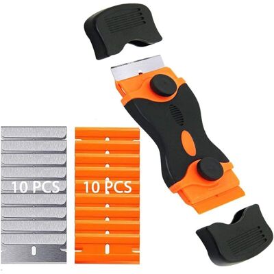 OEM Glass Scraper For Ceramic Hob + 20 Blades, Multi-purpose Glass Scraper Ceramic Hob Scraper For Windows/mirror/floor Cleaning OEM Glass Scraper For Ceramic Hob + 20 Blades, Multi-purpose Glass Scraper Ceramic Hob Scraper For Windows/mirror/floor Cleaning