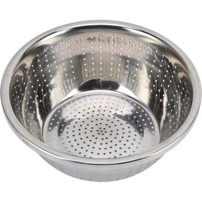 STUNACY Vegetable Washing Basket Rustproof Multifunction Stainless Steel Colander For Kitchen Household Silver26cm STUNACY Vegetable Washing Basket Rustproof Multifunction Stainless Steel Colander For Kitchen Household Silver26cm
