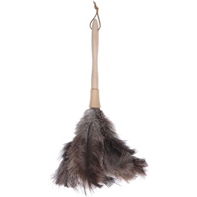 STUNACY Feather Duster Light Weight Soft Long Handle Reusable Black Ostrich Feather Duster For Home Office Car STUNACY Feather Duster Light Weight Soft Long Handle Reusable Black Ostrich Feather Duster For Home Office Car