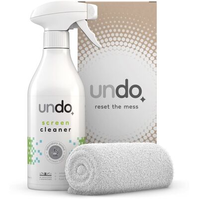 Undo Screen Cleaner Spray 500ml With Microfibre Cloth Undo Screen Cleaner Spray 500ml With Microfibre Cloth