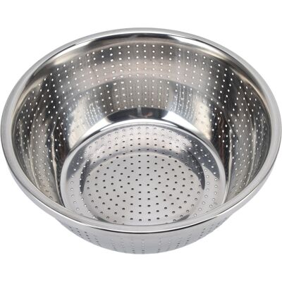 STUNACY Vegetable Washing Basket Rustproof Multifunction Stainless Steel Colander For Kitchen Household Silver30cm STUNACY Vegetable Washing Basket Rustproof Multifunction Stainless Steel Colander For Kitchen Household Silver30cm