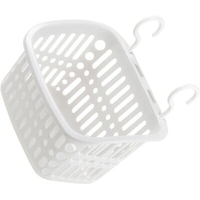PUNNYB Shower Caddy Hanging Laundry Basket 2 Hooks Plastic Drain PUNNYB Shower Caddy Hanging Laundry Basket 2 Hooks Plastic Drain