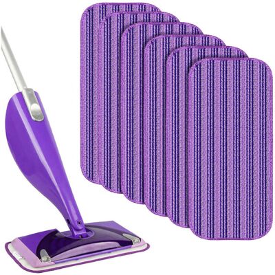 BASETBL Reusable Wipes For Swiffer Wetjet 6 Pack, Reusable Mop Pads, Microfiber Mop Pads For Cleaning And Scrubbing Dry Or Wet Floors - Purple BASETBL Reusable Wipes For Swiffer Wetjet 6 Pack, Reusable Mop Pads, Microfiber Mop Pads For Cleaning And Scrubbing Dry Or Wet Floors - Purple