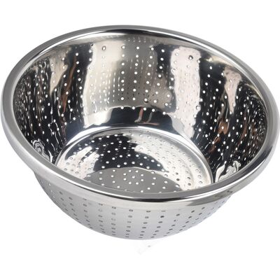 STUNACY Vegetable Washing Basket Rustproof Multifunction Stainless Steel Colander For Kitchen Household Silver24cm STUNACY Vegetable Washing Basket Rustproof Multifunction Stainless Steel Colander For Kitchen Household Silver24cm