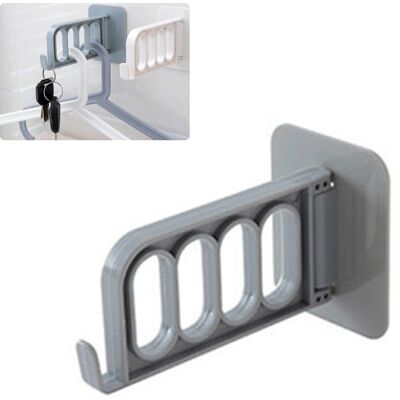 STUNACY 4 Hole Clothes Hanger Storage Hook Folding Adhesive Hanger Hook STUNACY 4 Hole Clothes Hanger Storage Hook Folding Adhesive Hanger Hook