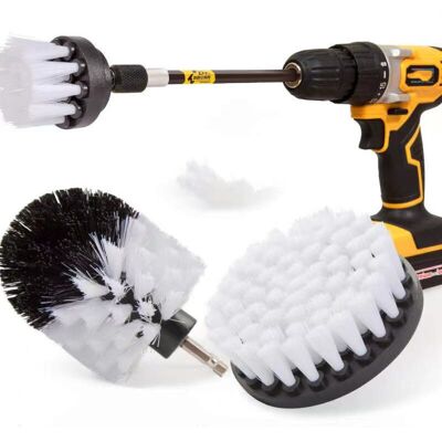 Linghhang - Premium Drill Brush,Extra Soft,White,13cm.Will Not Scratch Surfaces.Suitable for Carpet,Leather,Upholstery,Furniture,Car Interior,Glass Linghhang - Premium Drill Brush,Extra Soft,White,13cm.Will Not Scratch Surfaces.Suitable for Carpet,Leather,Upholstery,Furniture,Car Interior,Glass