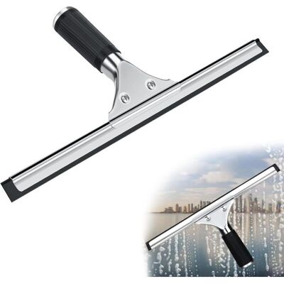 TEHTUY Professional Window Squeegee, Stainless Steel Window Squeegee with 25cm Blade, for Cleaning and Drying Glass, Tiles, Windows, Bathrooms, to Remove TEHTUY Professional Window Squeegee, Stainless Steel Window Squeegee with 25cm Blade, for Cleaning and Drying Glass, Tiles, Windows, Bathrooms, to Remove