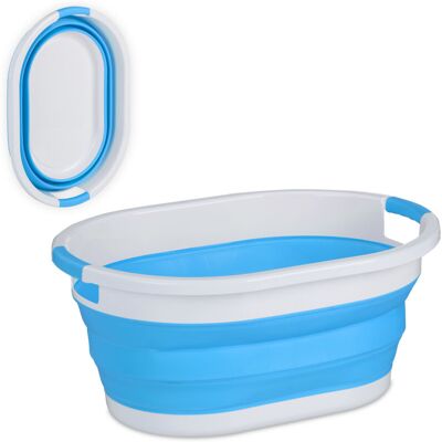 Relaxdays - 36 L - Blue - White - Laundry Basket Relaxdays - 36 L - Blue - White - Laundry Basket