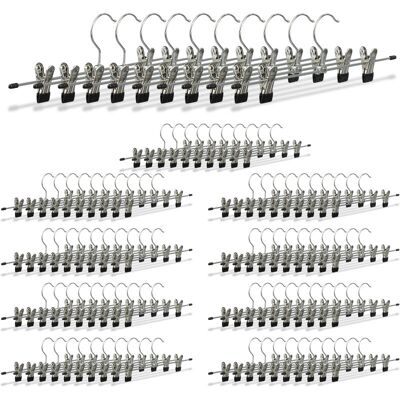 Relaxdays Adjustable Pants & Skirt Hanger Set - 100 pcs Relaxdays Adjustable Pants & Skirt Hanger Set - 100 pcs