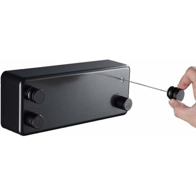BRIDAY Retractable Clothesline Heavy Duty Clothes Line Indoor and Outdoor Double Rope Rope Clothes Drying Rack for Hotel Home Balcony Laundry(Black) BRIDAY Retractable Clothesline Heavy Duty Clothes Line Indoor and Outdoor Double Rope Rope Clothes Drying Rack for Hotel Home Balcony Laundry(Black)