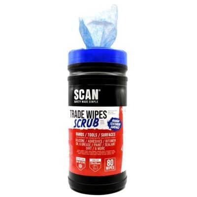Scan - TWW80 Scrub Cleaning Wipes Tub 80 SCACWS80 Heavy Duty Antibacterial Scan - TWW80 Scrub Cleaning Wipes Tub 80 SCACWS80 Heavy Duty Antibacterial