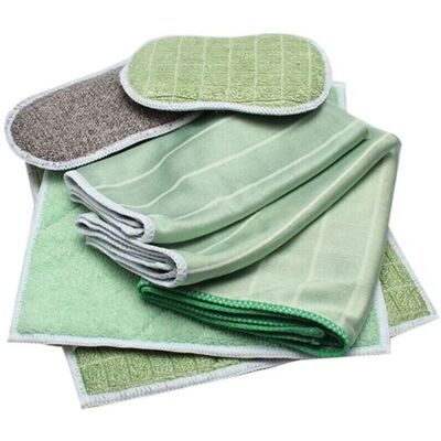 TEHTUY Set of 6 Bamboo Microfiber Cloths - Clean and polish all smooth and delicate surfaces - Glass, car bodywork, ceramic hobs, glasses, screens TEHTUY Set of 6 Bamboo Microfiber Cloths - Clean and polish all smooth and delicate surfaces - Glass, car bodywork, ceramic hobs, glasses, screens