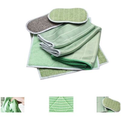SNQ Set of 6 Bamboo Microfiber Cloths for Windows, Mirrors, Tiles, Car Body, Microfiber Bamboo Glass Cleaning, Household Bathroom SNQ Set of 6 Bamboo Microfiber Cloths for Windows, Mirrors, Tiles, Car Body, Microfiber Bamboo Glass Cleaning, Household Bathroom
