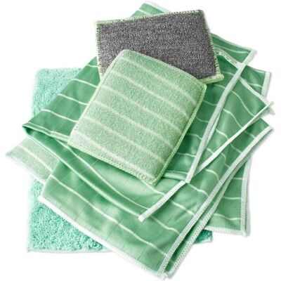TEHTUY Set of 6 Bamboo Microfiber Cloths for Windows, Mirrors, Tiles, Car Body, Microfiber Bamboo Glass Cleaning, Household Bathroom TEHTUY Set of 6 Bamboo Microfiber Cloths for Windows, Mirrors, Tiles, Car Body, Microfiber Bamboo Glass Cleaning, Household Bathroom