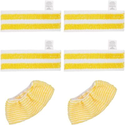 TEHTUY Set of 6 Replacement Microfiber Cloths Compatible with Karcher Easyfix SC 2, SC 3, SC 4, SC 5 Steam Cleaners, 4 cloths and 2 bonnets TEHTUY Set of 6 Replacement Microfiber Cloths Compatible with Karcher Easyfix SC 2, SC 3, SC 4, SC 5 Steam Cleaners, 4 cloths and 2 bonnets