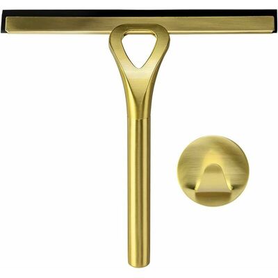 Dewdat - Shower Shower Gold Color with Hook, Household Stainless Steel Scraper, Wiper Cleaner for Bathroom Kitchen Mirror Glass Floor Mirror Dewdat - Shower Shower Gold Color with Hook, Household Stainless Steel Scraper, Wiper Cleaner for Bathroom Kitchen Mirror Glass Floor Mirror