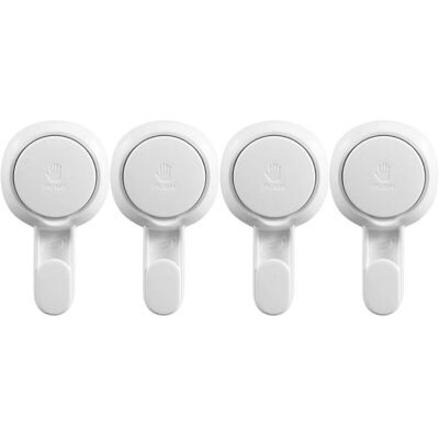 SJQKA Suction cup clothesline, 4 removable plastic hooks, no drilling required, 5kg capacity, suitable for kitchen and bathroom. SJQKA Suction cup clothesline, 4 removable plastic hooks, no drilling required, 5kg capacity, suitable for kitchen and bathroom.
