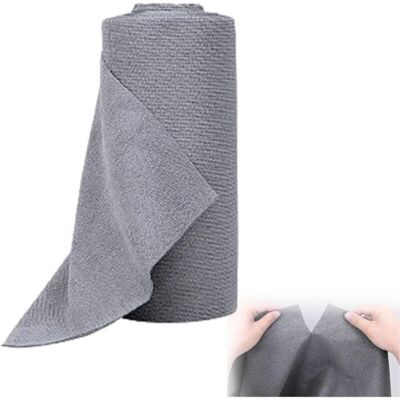 TEHTUY Tear-away microfiber cleaning cloth roll, washable wet and dry cloth, reusable paper towel roll, lint-free cloth TEHTUY Tear-away microfiber cleaning cloth roll, washable wet and dry cloth, reusable paper towel roll, lint-free cloth