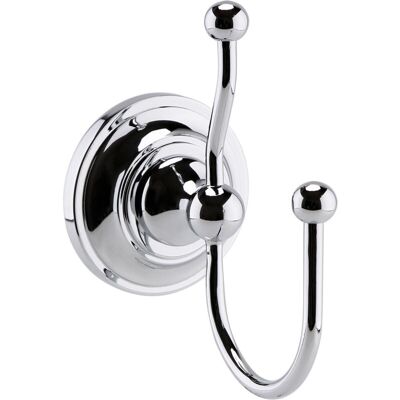 Nuie - Old London Chrome Wall Mounted Double Robe Hook - LH311 Nuie - Old London Chrome Wall Mounted Double Robe Hook - LH311