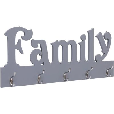 vidaXL Grey Wall Mounted Coat Rack with 5 Hooks - Furniture vidaXL Grey Wall Mounted Coat Rack with 5 Hooks - Furniture