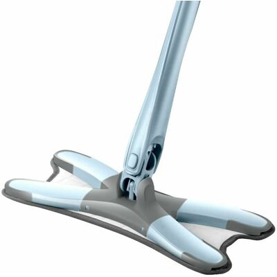 Ousudela - X-type flat mop, 360 degree, hands-free washing with 3 spare mops Ousudela - X-type flat mop, 360 degree, hands-free washing with 3 spare mops