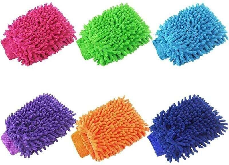 Alwaysh - Pack Premium Microfiber Wash Mitts, Soft & Non-Scratch, Double-Sided Chenille, Perfect for Car Washing & Detailing