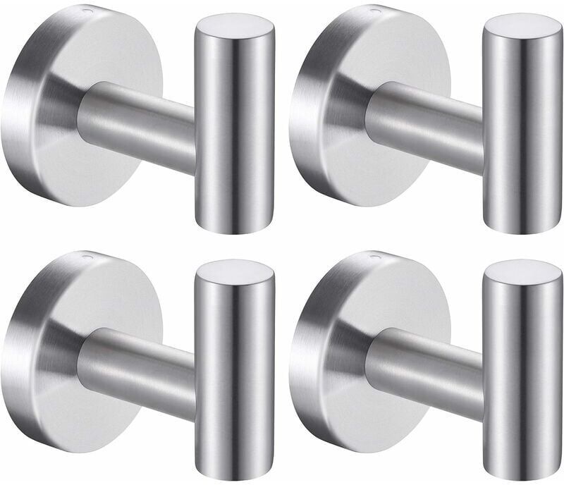 HOOPZI Bath Towel Hooks Hook Holder Wall Rack Heavy Duty Wall Hooks sus 304 Stainless Steel Coat Rack Bathroom Closet Door Bedroom Hotel Kitchen Garage